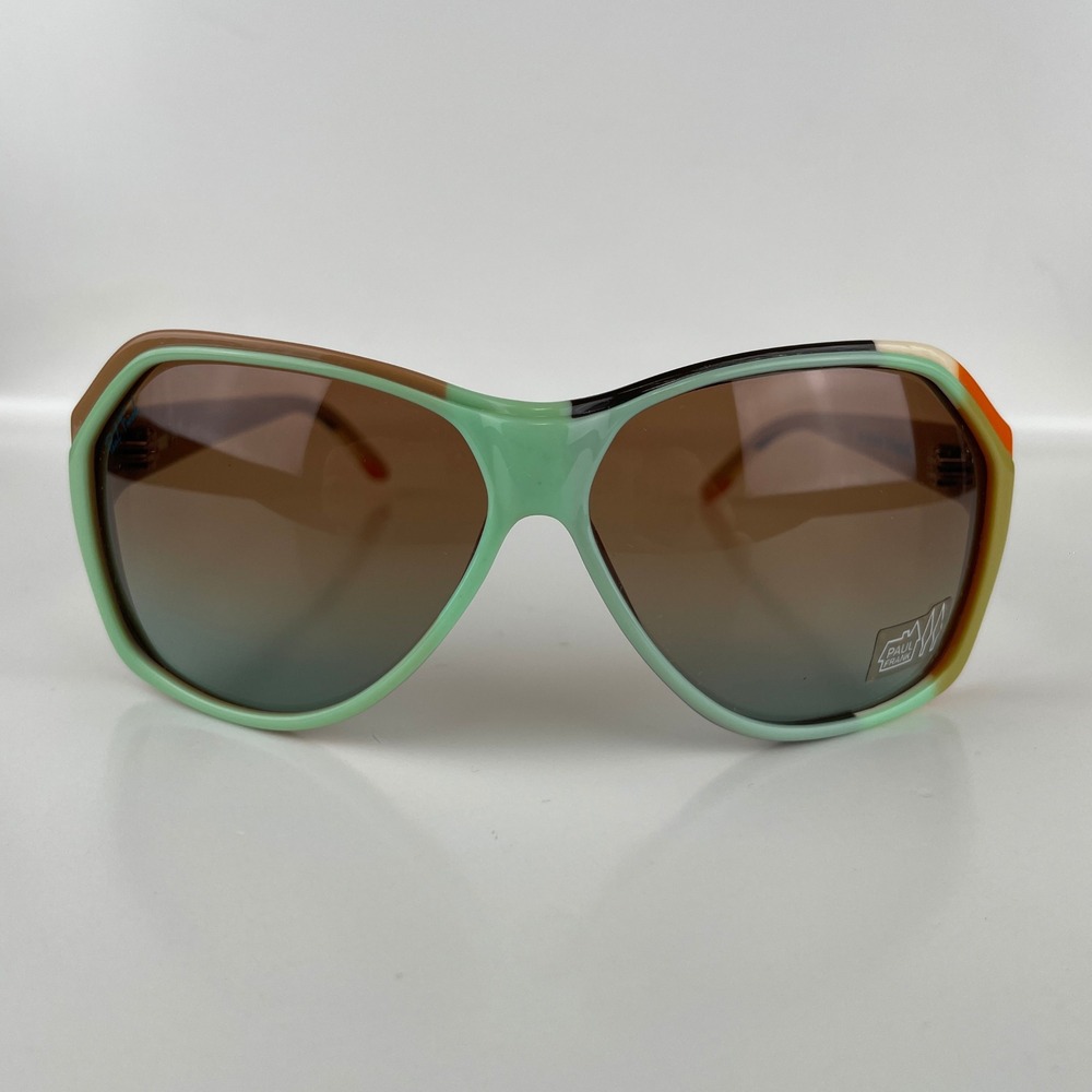 Paul Frank Grey Skies Turn Blue Multicolor Geometric Sunglasses Y2K Mod Pop Art